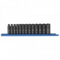 GearWrench 84914N Ensemble de douilles m&amp;eacute;triques, entra&amp;icirc;nement 9.52 mm, 13 pi&amp;egrave;ces &amp;agrave; chocs profondes-