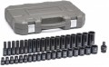 GearWrench 84948N 39-Piece Standard and Deep Impact Metric Socket Set, 0.5&amp;quot;, 6-point-