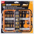 GearWrench 86171 Ensemble d'extracteurs d'&amp;eacute;crous et de tournevis, lot de 16, 6.35 mm &amp;agrave; 7 &amp;agrave; 13 mm-