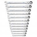 GearWrench 86229 Ensemble de cl&amp;eacute;s &amp;agrave; cliquet articul&amp;eacute;es &amp;agrave; cannelures universelles, m&amp;eacute;trique, lot de 12-
