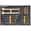 GearWrench 86526 Ensemble de cl&amp;eacute;s standards et courtes, lot de 21, imp&amp;eacute;rial-