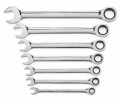 GearWrench 9317 72-Tooth 12-Point Ratcheting Combination SAE Wrench Set, 7-piece-