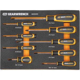 GearWrench GWMSSCRPH Ensemble de tournevis Phillips, lot de 9, dans un plateau de rangement en mousse-