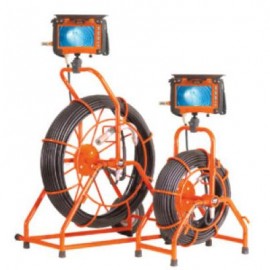 General Pipe Cleaners SL-GXP-B X-Pod Plus Mini Sewer Camera with Self-Leveling Color Camera, 100&#039; Push Rod and Pipe Locator-