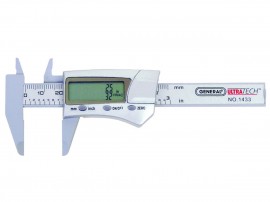 General Tools 1433 3" Carbon Fiber Digital Caliper with included battery-
