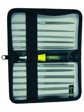 General Tools 707475 12-piece Chromium Alloy Steel Needle File Set, 5-1/2&quot; length-