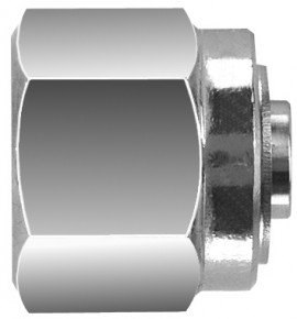 BI-Lok DBA Plug, <sup>5</sup>&amp;frasl;<sub>16</sub>&amp;quot; tube OD, &amp;frac58;&amp;quot; tube nut-