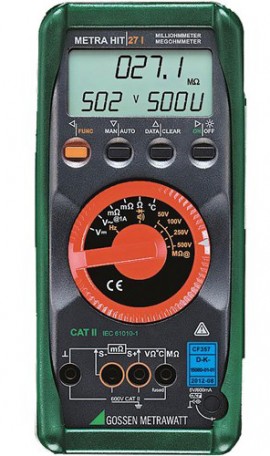 Gossen Metrawatt M227S METRAHit 27I Set Milliohmmeter, Multimeter and Insulation Tester-