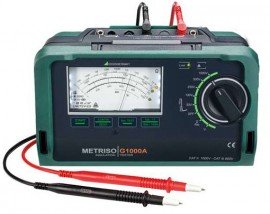 Gossen Metrawatt M550B METRISO G1000+ Insulation Tester, 0.7 to 10 resistance-