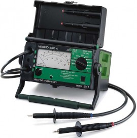 Gossen Metrawatt M580S METRISO 5000A-SET Analog Insulation Tester, Battery Powered, 5000 V-