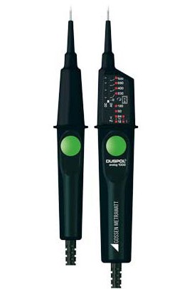 Gossen Metrawatt M611D DUSPOL Analog 1000 Voltage Tester with Moving Coil Level Indicator, 12 to 1,000 V-