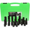 GreatNeck Tools 24447 Ensemble de cl&amp;eacute;s ma&amp;icirc;tresses pour &amp;eacute;crous de roue antivol, lot de 16-