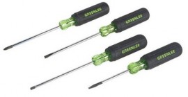 Greenlee 0153-03C Ensemble de mini-tournevis de 4 pi&amp;egrave;ces-