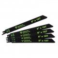 Greenlee 353-818 Progressive Pitch Reciprocating Saw Blades, 8&quot;, 5-pack-