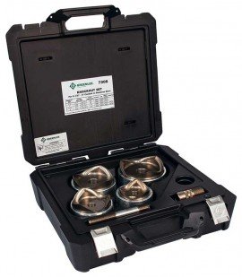 Greenlee 7308 Ensemble d'emporte-pi&amp;egrave;ces &amp;agrave; centrage automatique Slug-Splitter, conduits de 63.5 mm &amp;agrave; 101.6 mm-