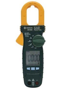Greenlee CM-660-C Calibrated Clamp Meter, 600 A AC-