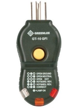 Greenlee GT-10GFI Circuit Tester, 120 VAC-