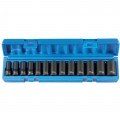Grey Pneumatic 1203MSD Semi-Deep Length Socket Set, 3/8" drive impact, 7 to 19 mm-