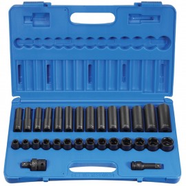 Grey Pneumatic 1430MRD Ensemble de douilles &amp;agrave; chocs, prise 12.7 mm, m&amp;eacute;trique-