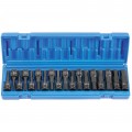 Grey Pneumatic 1598HC Ensemble d'embouts hexagonaux, prise 12.7 mm, fractionnaire et m&amp;eacute;trique-