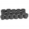 Grey Pneumatic 9016 Impact Socket Set, 1" Drive, 16-Piece-