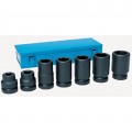 Grey Pneumatic 9155 Drive Wheel Impact Socket Set, 1" Drive, 8-piece Metric-