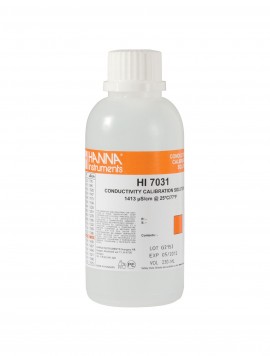 Hanna HI7031M Conductivity Standard, 230mL Bottle, 1413 &amp;micro;S/cm-
