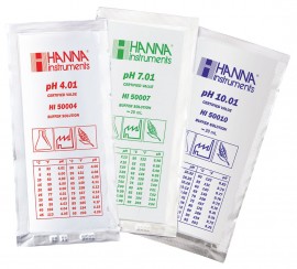 Hanna HI77400P Sachets de tampon d'&amp;eacute;talonnage pH 4.01 et 7.01, 10 x 20 ml, 5 chacun-