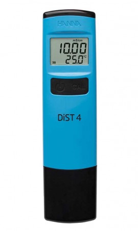 Hanna HI98304 DiST 4 Waterproof EC Tester, 0.00 to 20.00 mS/cm-