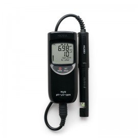 Hanna HI991300 Portable Waterproof pH/EC/TDS and Temperature Meter, Low Range-