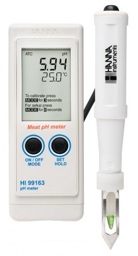 Hanna Instruments HI99163 Portable HACCP Compliant pH Meter for Meat-