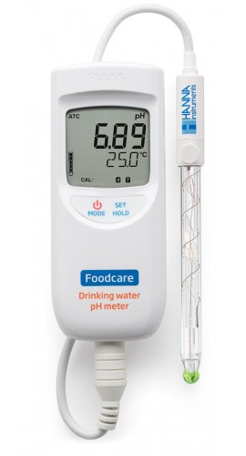 Hanna HI99192 Portable Drinking Water pH Meter with temperature probe, -2 to 16 pH-