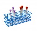 Heathrow Scientific 120760 Coated Wire Tube Rack, 13 to 16 mm, 4 x 10 Format, Blue-