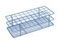 Heathrow Scientific 120766 Coated Wire Tube Rack, 20 to 24 mm, 4 x 10 Format, Blue-