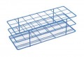 Heathrow Scientific 120769 Coated Wire Tube Rack, 20 to 25 mm, 3 x 8 Format, Blue-