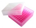 Heathrow Scientific HS120037 81-Well Microtube Storage Box, Pink-