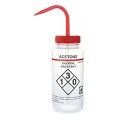 Heathrow Scientific HS120250 Wash Bottles Safety Labeled Self-Venting, Red-