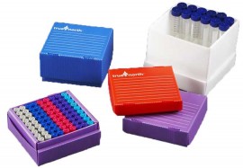 Heathrow Scientific HS120382 True North; Freezer Box, 144 Wells, Purple-
