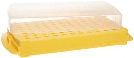 Heathrow Scientific HS2345F 96-Well Reversible Rack, Yellow-