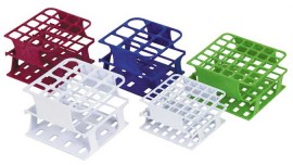 Heathrow Scientific HS27503B OneRack Test Tube Rack, 20 mm, Blue, 8pk-