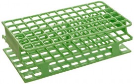Heathrow Scientific HS27551C OneRack Test Tube Rack, 13 mm, Green, 8pk-