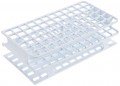 Heathrow Scientific HS27552A OneRack Test Tube Rack, 16 mm, White, 8pk-
