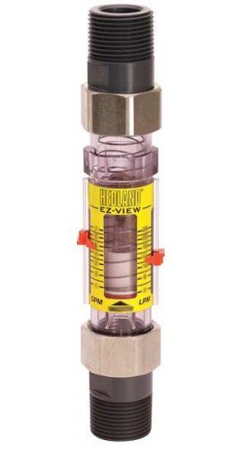 Hedland H629-004 EZ; Water Flow Meter, 1" Male Swivel PVC Fitting, 0.5-4 GPM-
