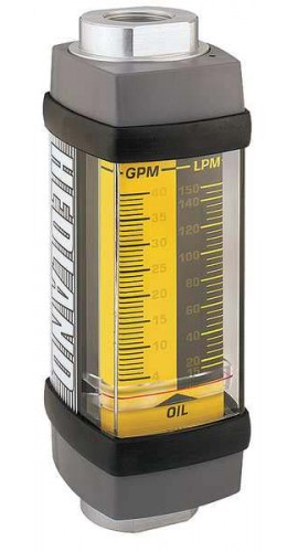 Hedland H201A-005 Variable Area Petroleum Fluid Flow Meter, 1/4" NPTF, 0.05 - 0.5 GPM-