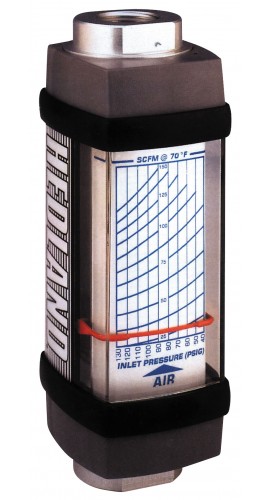 Hedland H271A-005 Variable Area Air Flow Meter, 1/4&quot; NPTF, 0.5 - 5 SCFM-