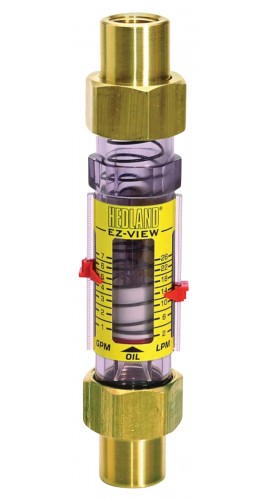Hedland H624-007 D&amp;eacute;bitm&amp;egrave;tre EZ View&amp;trade; 1/2&amp;quot; NPTF raccord orientable, laiton, eau, femelle, gamme de d&amp;eacute;bit: 1.0-7 gal/min-