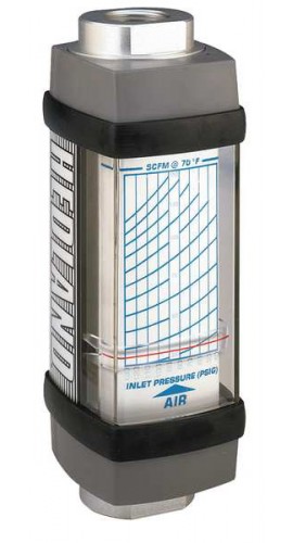 Hedland H671A-150 Variable Area Air Flow Meter, 1/2" NPTF, 15 - 150 SCFM-