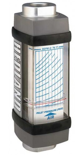 Hedland H771A-150 Variable Area Air Flow Meter, 3/4&quot; NPTF, 15 - 150 SCFM-