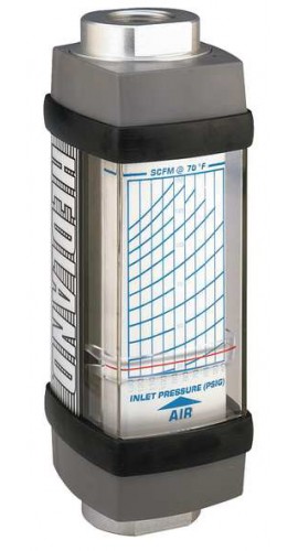 Hedland H871A-400 D&amp;eacute;bitm&amp;egrave;tre &amp;agrave; section variable, filetage 1-1/4&amp;quot; NPT, gamme de d&amp;eacute;bit de 25 - 400 pi3/min std-