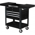 Homak BK06043500 Chariot &amp;agrave; plateau coulissant s&amp;eacute;rie Pro, 889 mm, 4 tiroirs, noir-